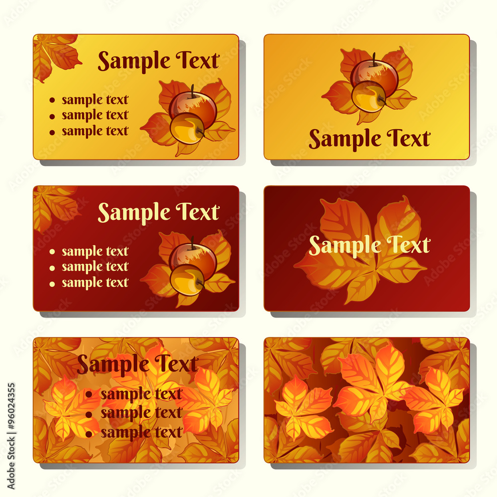 Templates and cards in the autumn style