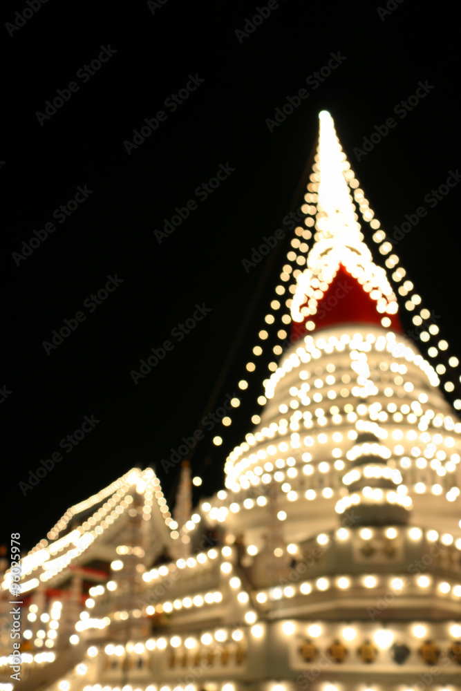 Blurred background as tower with church