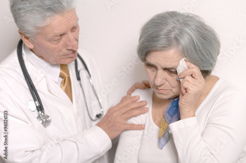 Doctors discussing at table