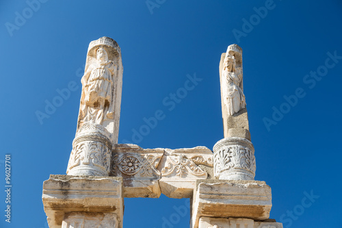 Temple of Domitian in Ephesus Ancient City photo