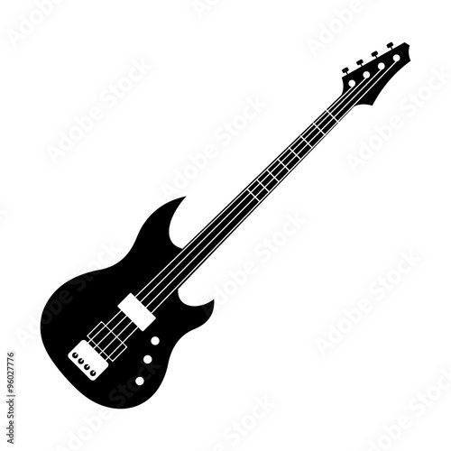 Black electric guitar icon