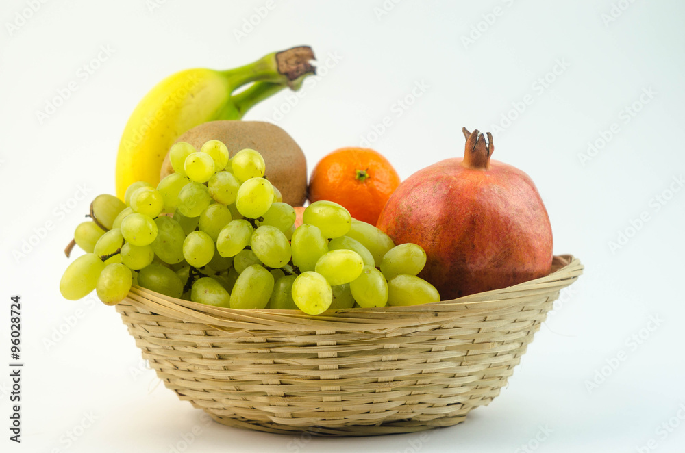 Fruits in a basket Fruits in a basket