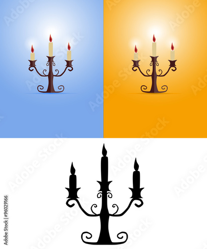3 candlesticks light
