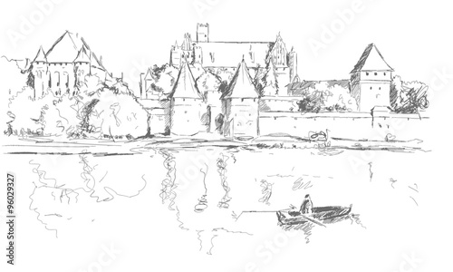 sketch of Malbork