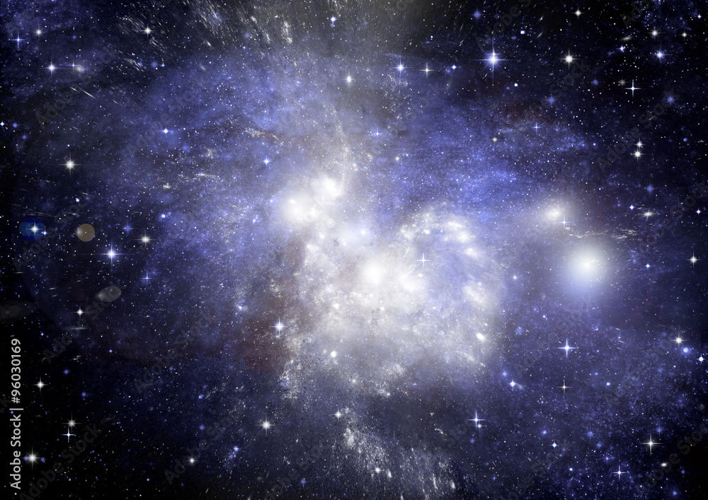 Naklejka premium galaxy in a free space