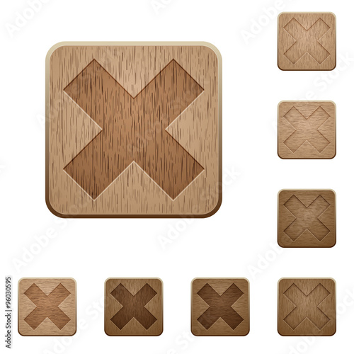 Cancel wooden buttons