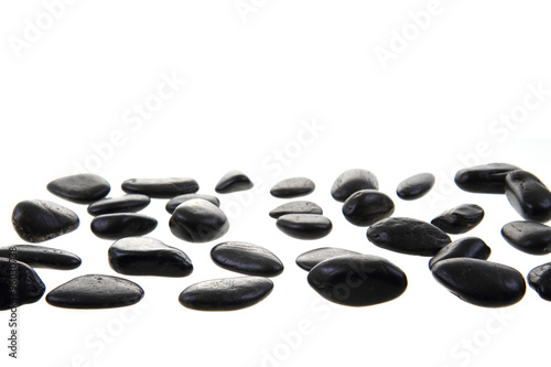 black stones isolated