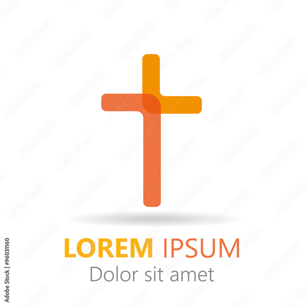 Fototapeta premium Christian cross logo