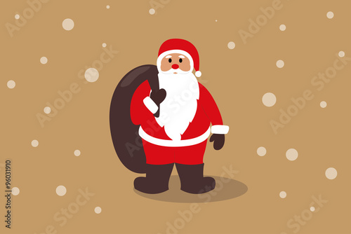 Weihnachtsmann mit Schneeflocken