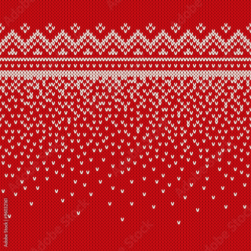 Christmas Sweater Design. Seamless Knitted Pattern
