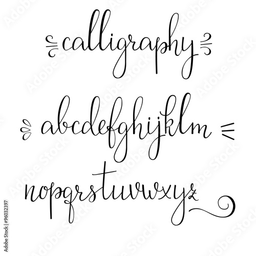 Calligraphy cursive font
