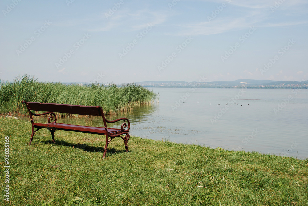 Bench by Lake Balaton
