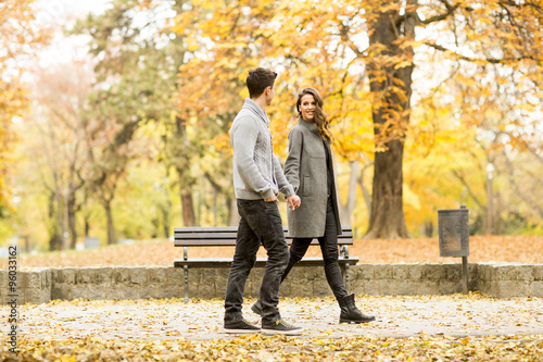Loving couple in the autumn...