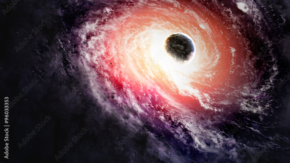 Fototapeta premium Black hole in space. Elements of this image furnished by NASA