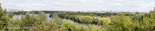 Panorama of Moskva River from Kolomenskoye Park