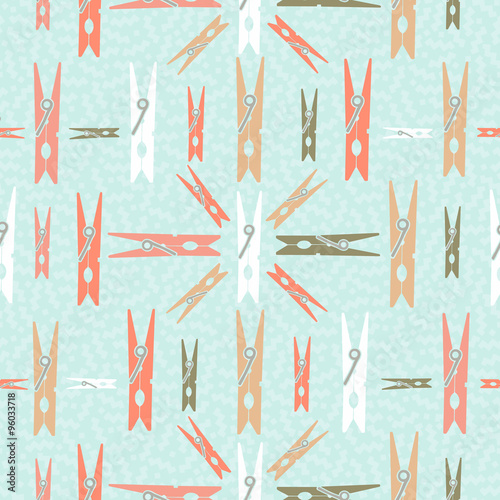 Clothespin retro seamless pattern shape background