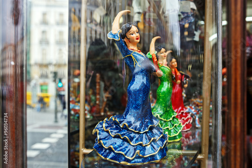 Madrid, Ceramic Puppets in Showcase near Puerta del Sol