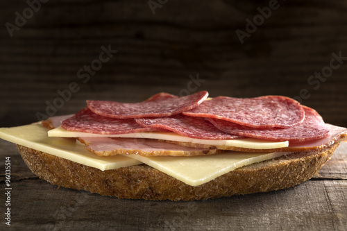 Open sandwich with meat