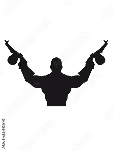 Weapons RPD ballern bodybuilder muscles strong photo