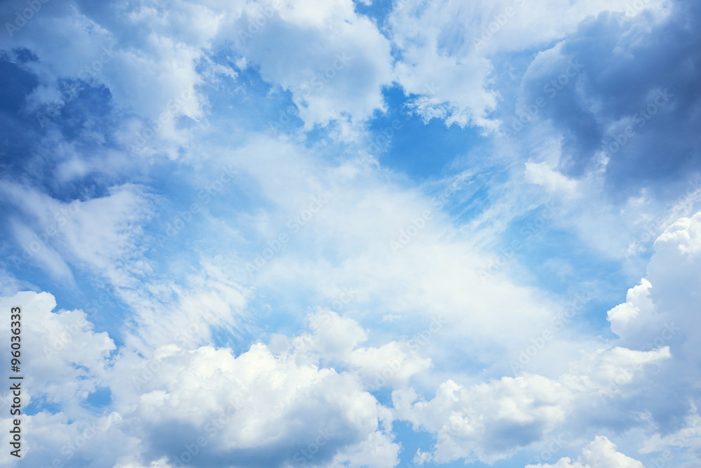 blue sky background as frame with cumulus clouds blue sky background as frame with cumulus clouds