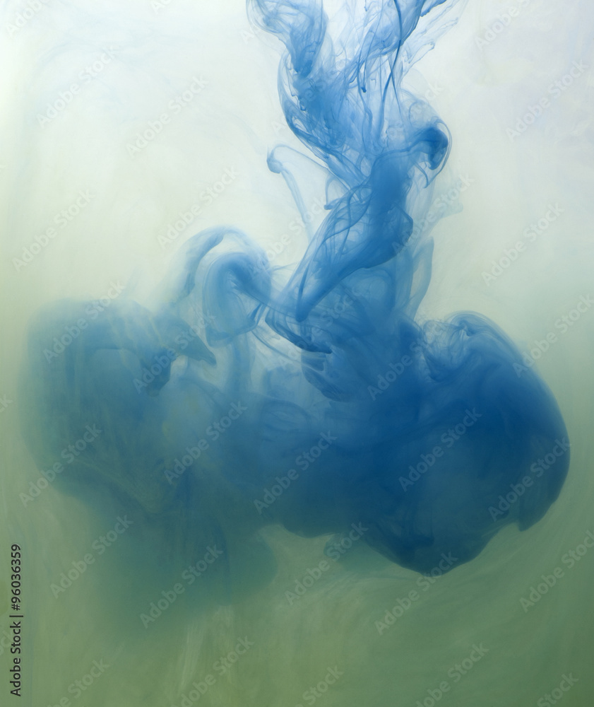 Mixing acrylic paints in water..