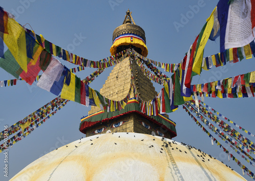 Buddhist stupa Boudnath monument in Kathmandu
