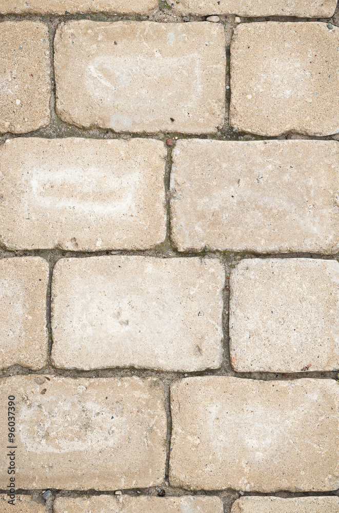 Close-up of beige paving stones Close-up of beige paving stones