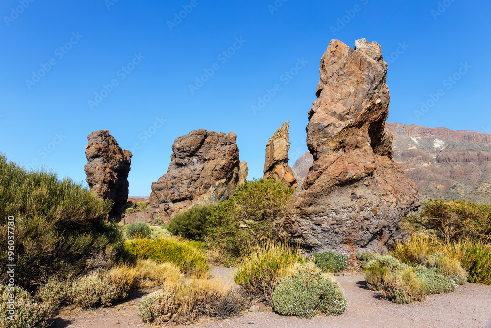 Roques de Garcia, Teide National Park, Tenerife, Canary Islands, Spain
