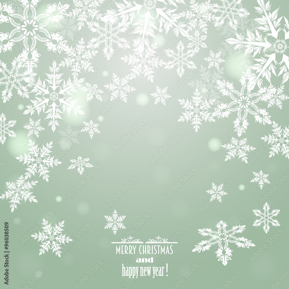 christmas  background with snowflakes, vector