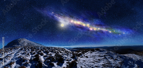 Fototapeta Night space landscape