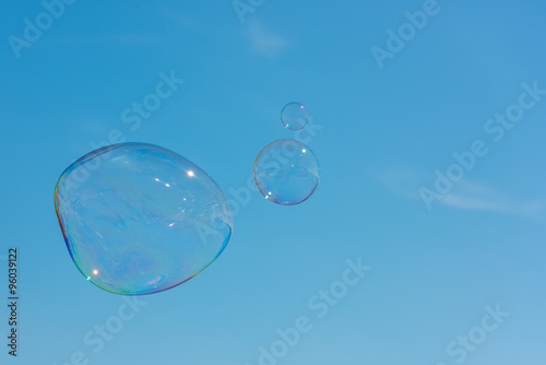 Colorful soap bubbles