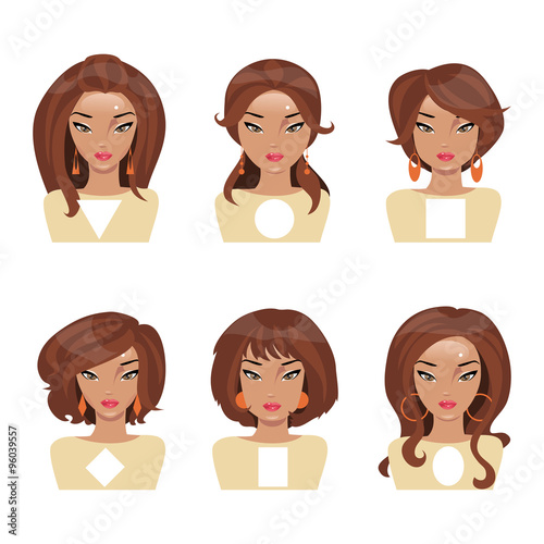 Face shape. Vector Illustration
