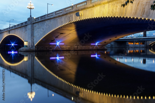 Market Street Bridge at Dusk in Philadelphia, Pennsylvania 