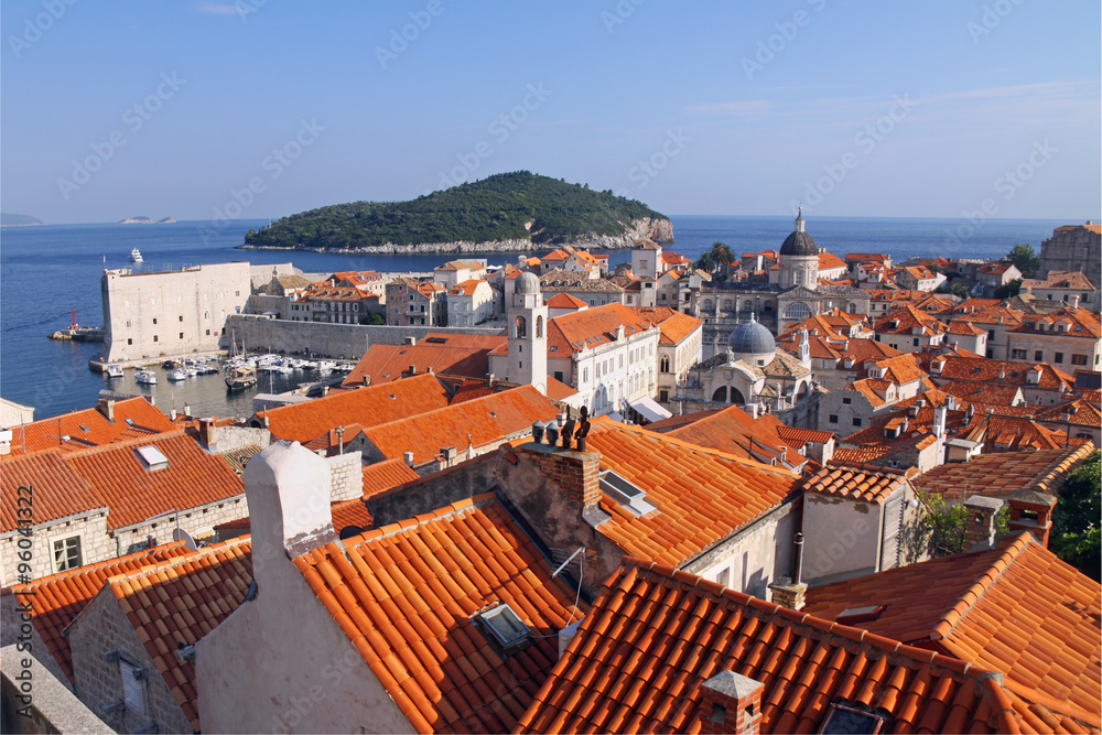 View of Dubrovnik from the town walls.