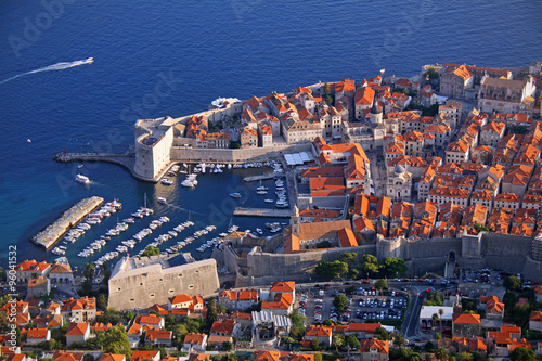 View of Dubrovnik from a nearby hill.