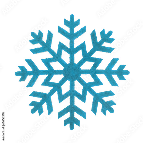 Toy snowflake isolated.