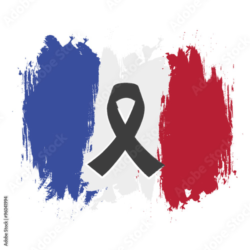 Flagge Paris mit Schleife 