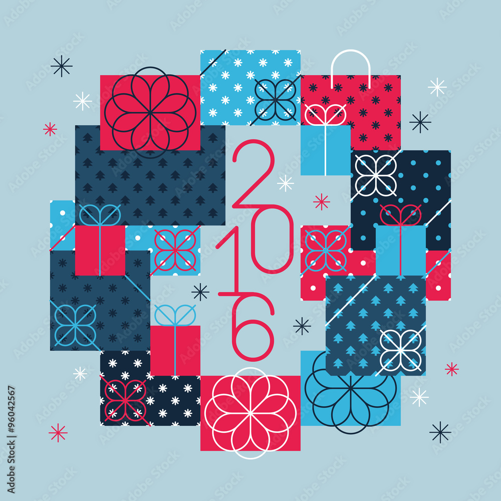 Merry Christmas and Happy new year. Label for Holiday, Invitations and Greeting Cards. Xmas Poster, Banner, Placard or Card Template. Winter Illustration. Merry Christmas and Happy new year. Label for Holiday, Invitations and Greeting Cards. Xmas Poster, Banner, Placard or Card Template. Winter Illustration.