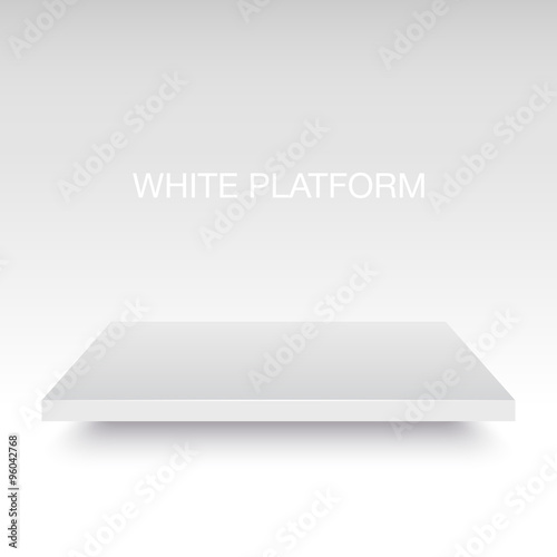 White vector platform stand. photo