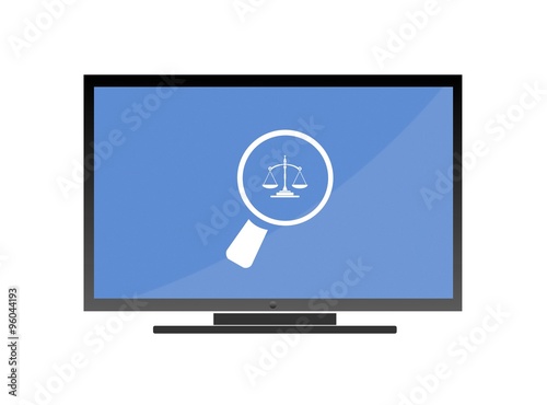 Recherche de Justice dans un écran de télévision