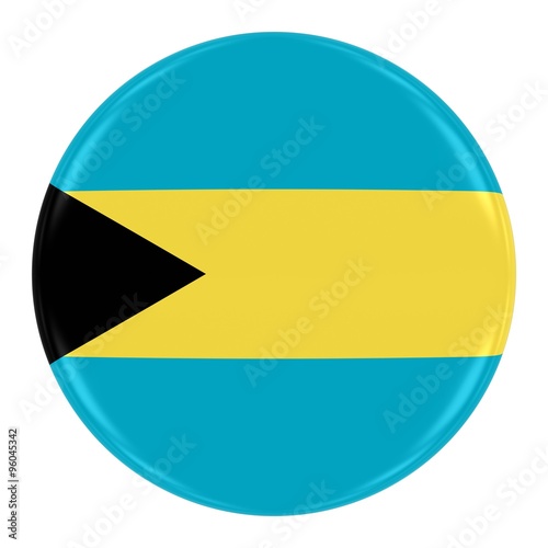 Free Download Bahamian Flag Badge - Flag of The Bahamas Button Isolated on White - GFXLoad