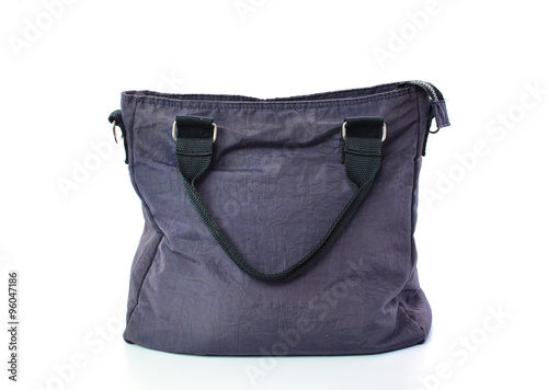 dark blue bag isolated on the white background