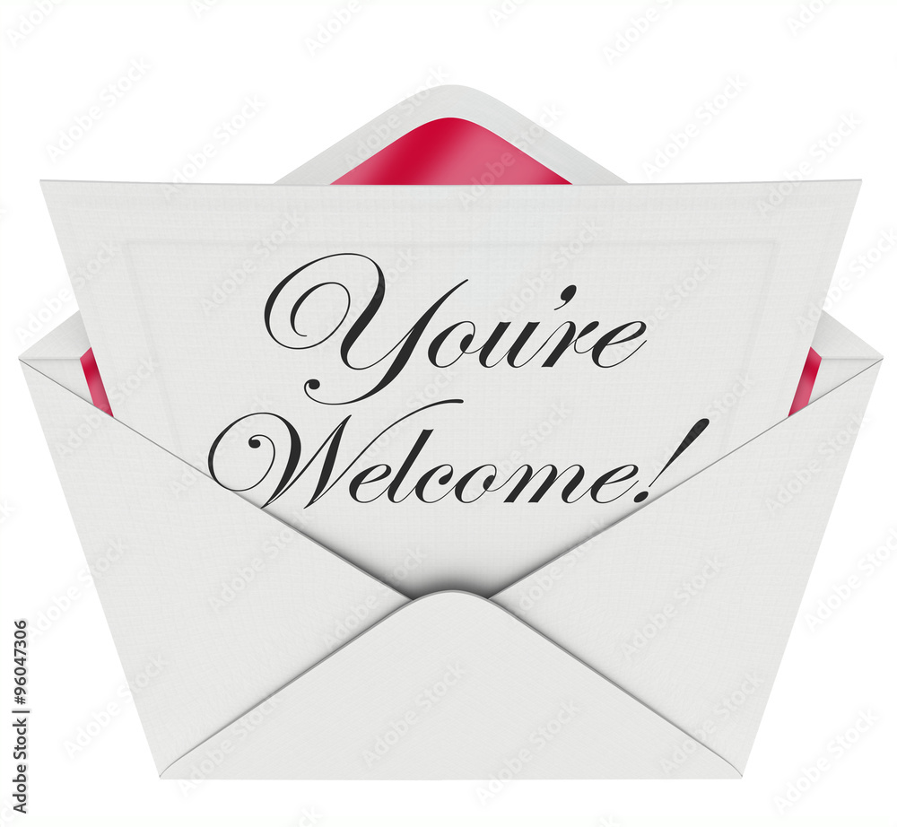 You're Words Letter Message Appreciation Recognition Stock