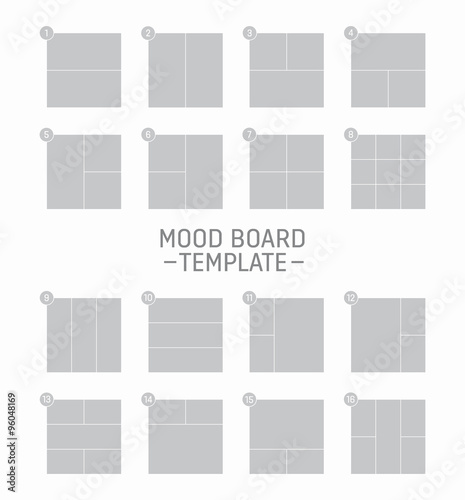Vector mood board template