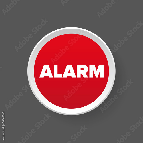 Alarm button red vector