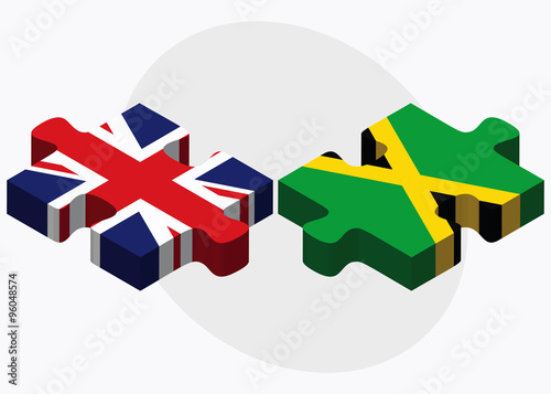 United Kingdom and Jamaica Flags