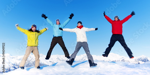 Friendship Winter Happiness Togetherness Concepts