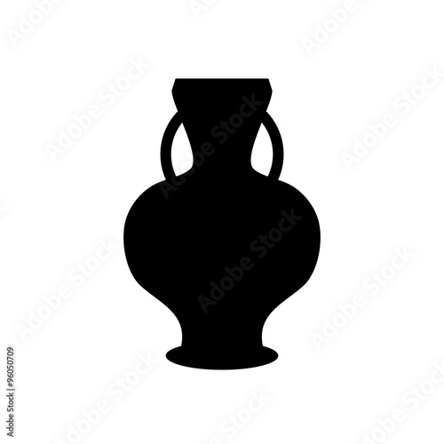 Ancient vase on white.