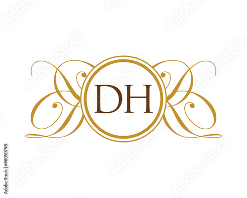 DH Luxury Ornament Initial Logo