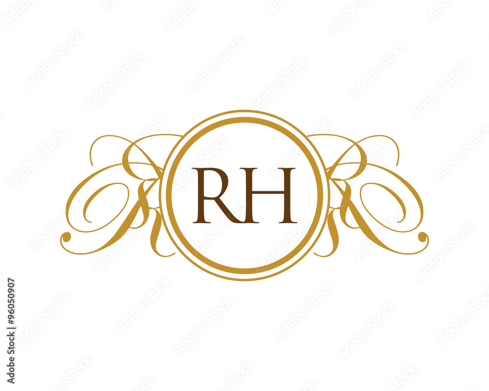 RH Luxury Ornament Initial Logo RH Luxury Ornament Initial Logo